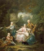 Le marquis de Sourches et sa famille Francois-Hubert Drouais